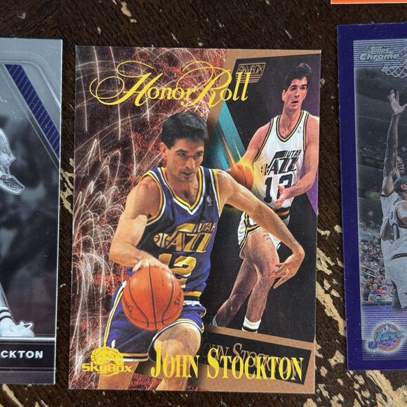 John Stockton 12 Card Lot NM Topps Orange UD USA Chrome Panini Prizm Honor Roll - Picture 7 of 13